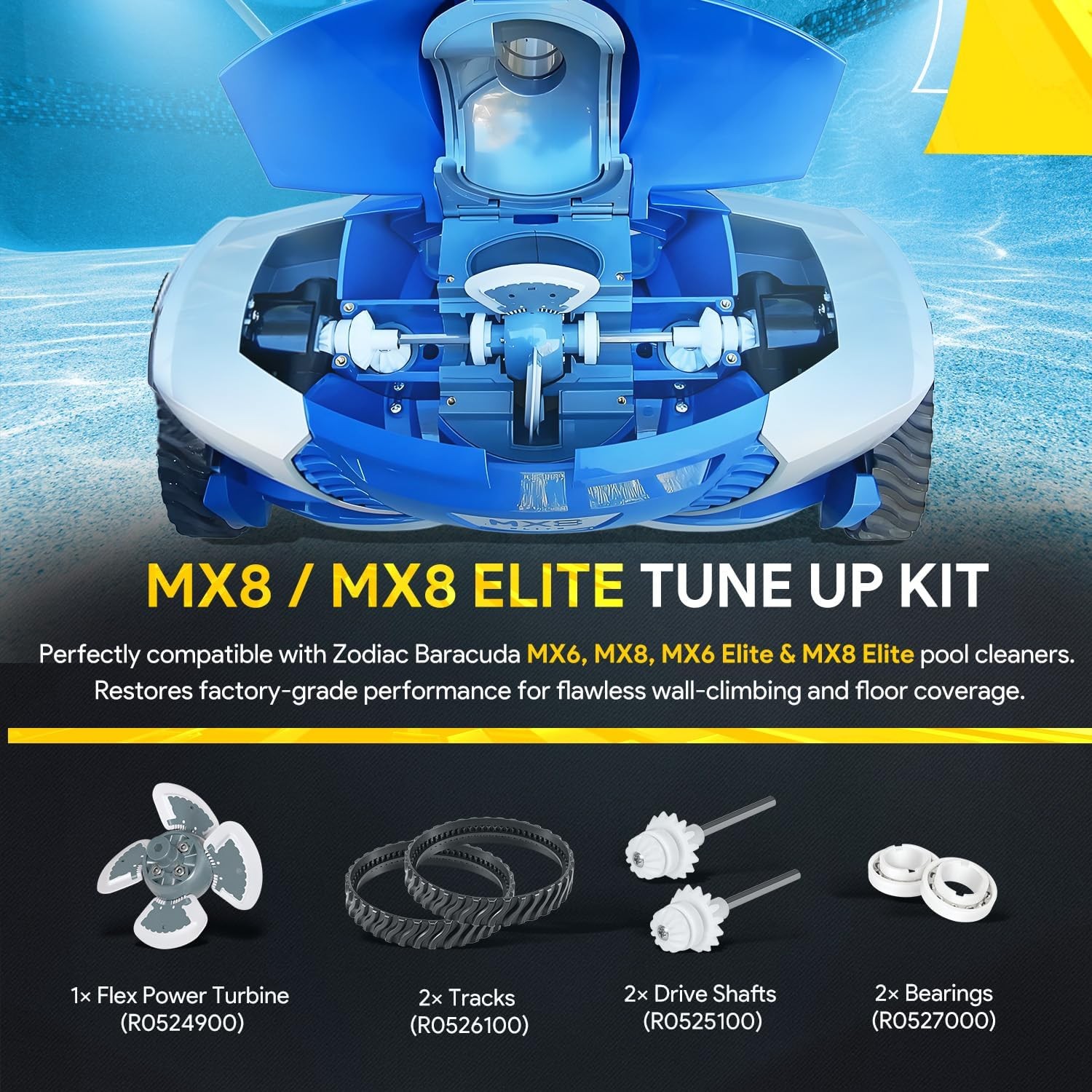 Replacement Parts Kit For Zodiac Baracuda MX8 MX6 Elite Pool Cleaner Tune Up Kit