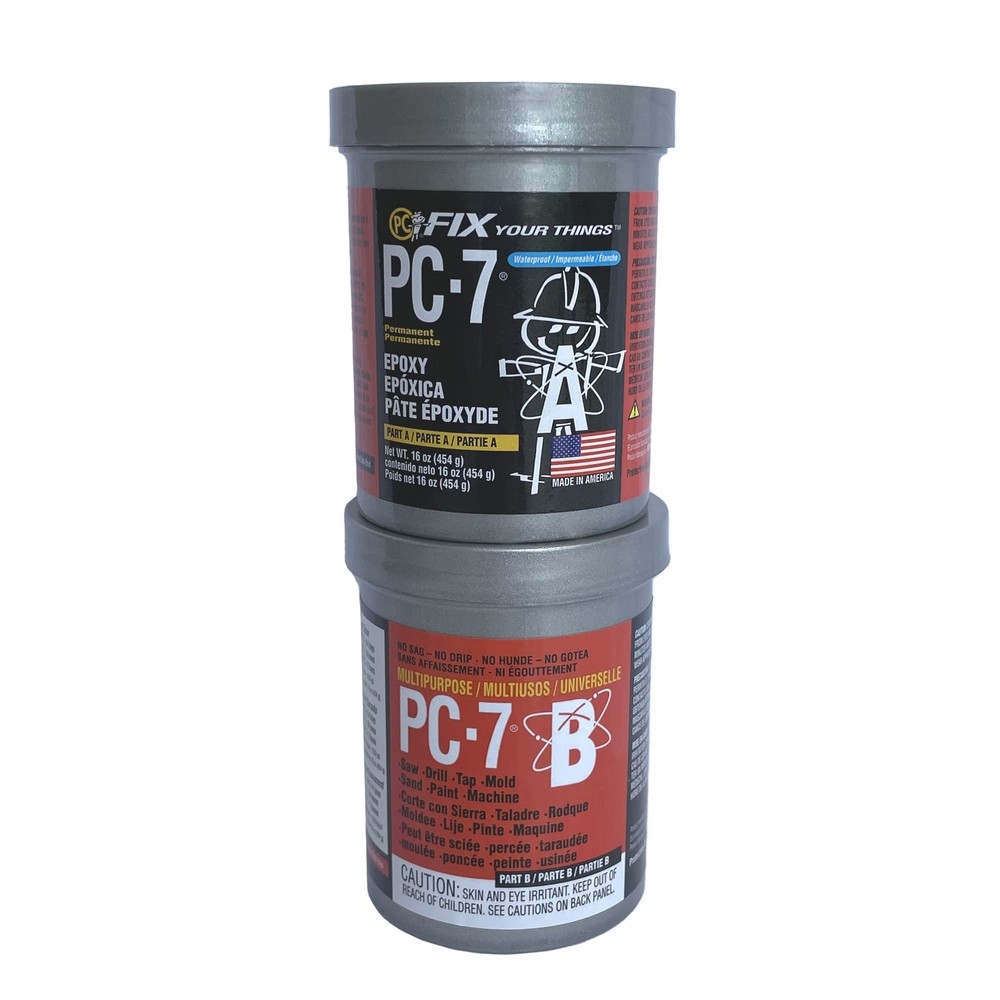 PC-7 Epoxy Adhesive Paste Two Part Heavy Duty 1lb Charcoal Gray