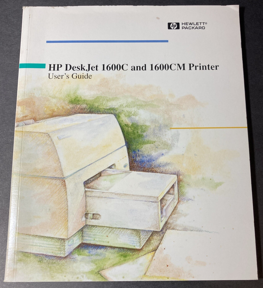 Vintage 1995 HP DeskJet 1600C And 1600CM Printer User's Guide