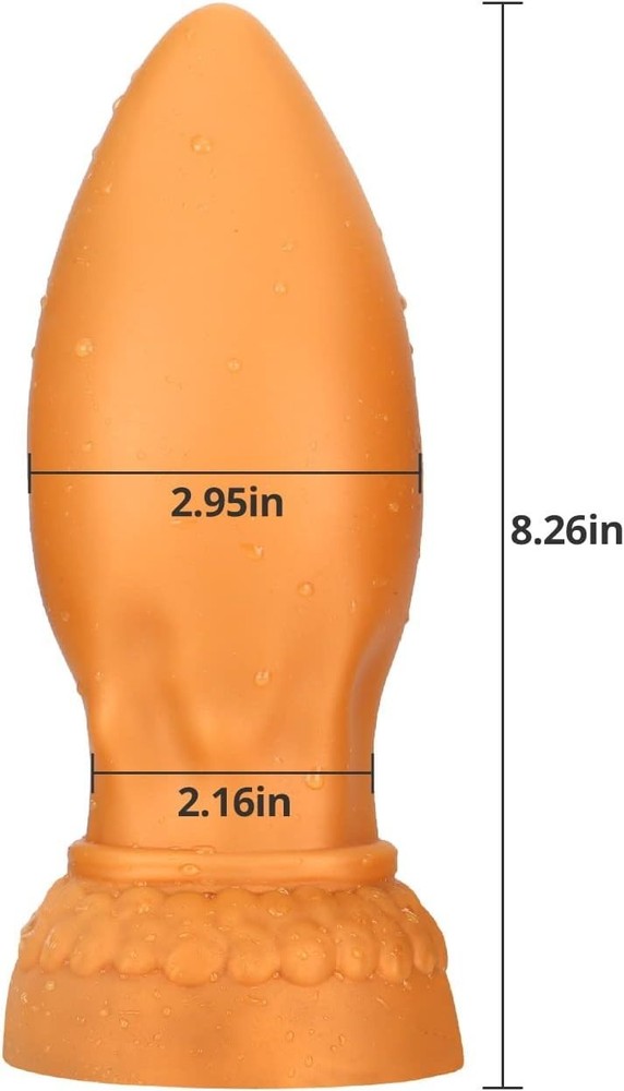4 Large Liquid Silicone Butt Plug with Spiral Design for Comfortable Insertion