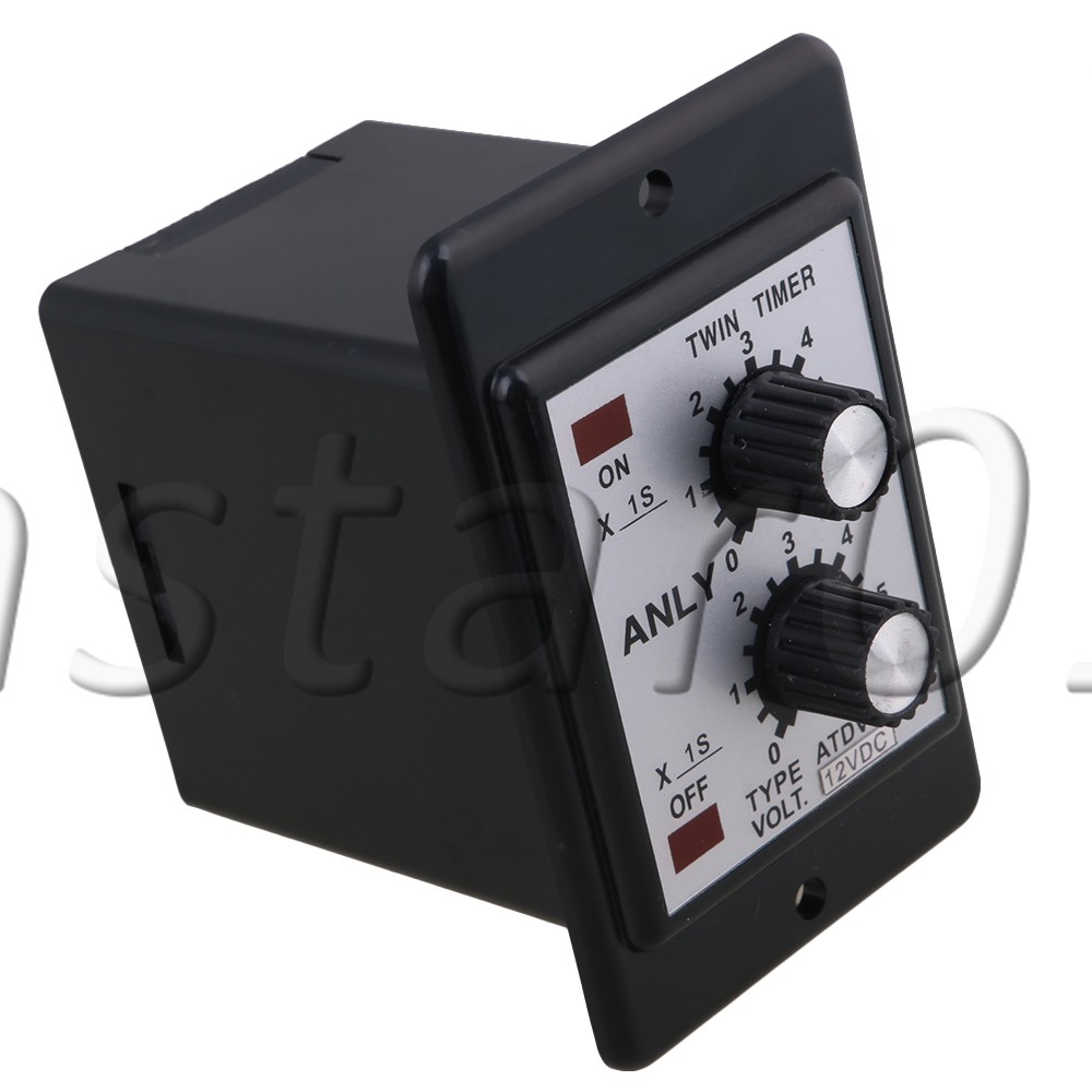 DC 12V Delay Timer ATDV-Y Repeat Cycle Time Relay Adjustable 0-6s 5A Contact
