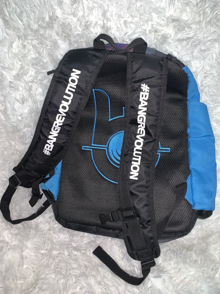 Bang Energy Drink Utility Backpack Cotton Candy Blue & HAT BUNDLE PRE-OWNED
