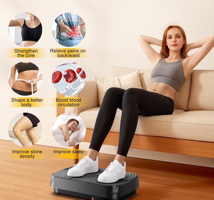 Vibration Plate Exercise Machine for Lymphatic Drainage,400Lbs C...Upgrade