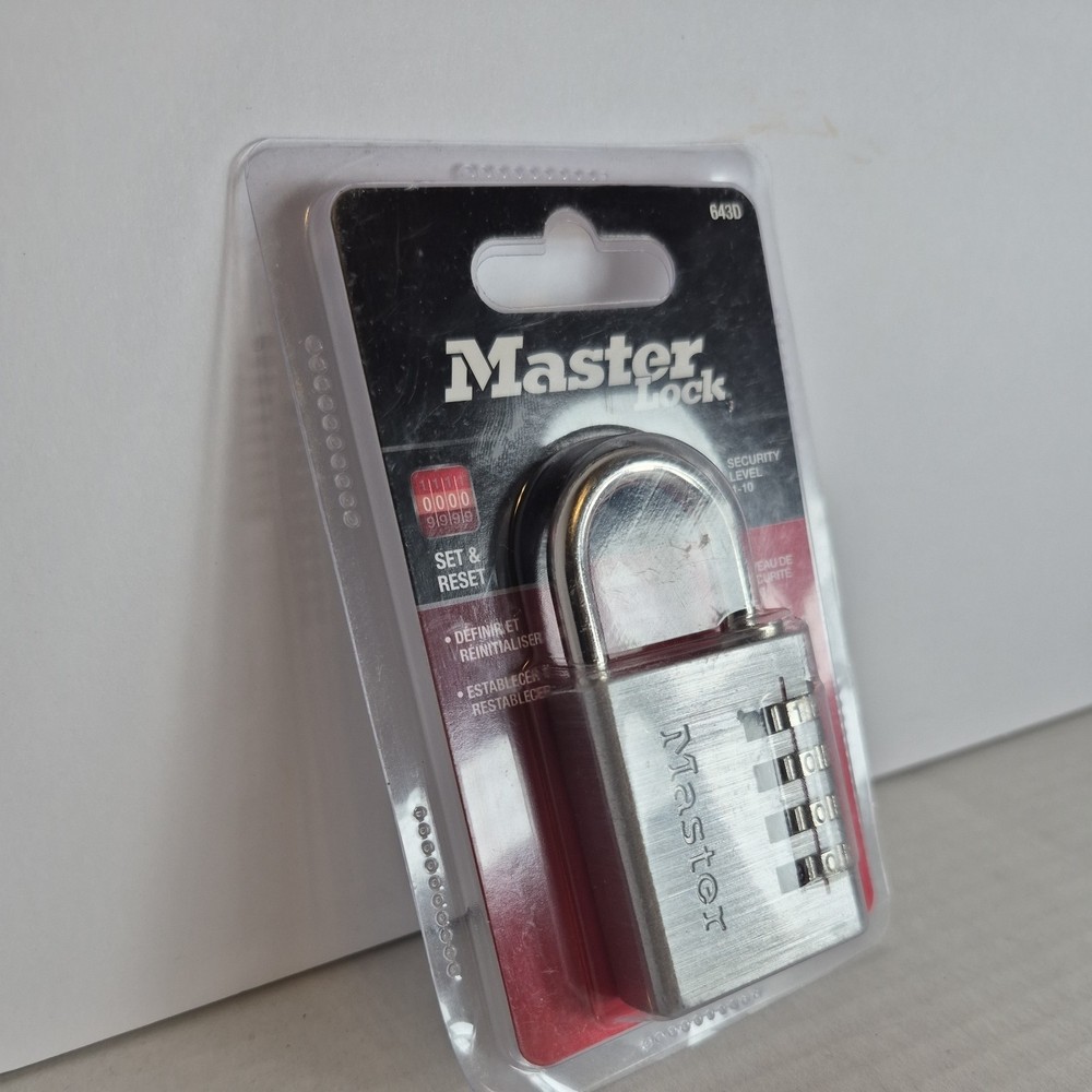 MASTER LOCK, Set Your Own Word Combination Padlock, 643DWD
