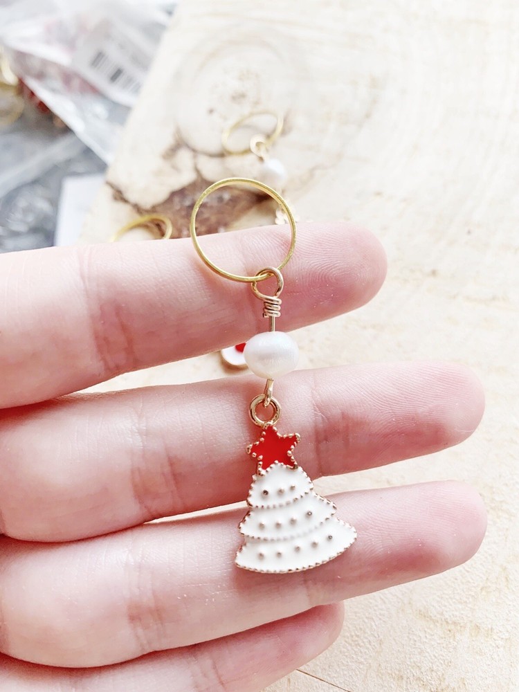 Christmas Stitch Markers For Knitting