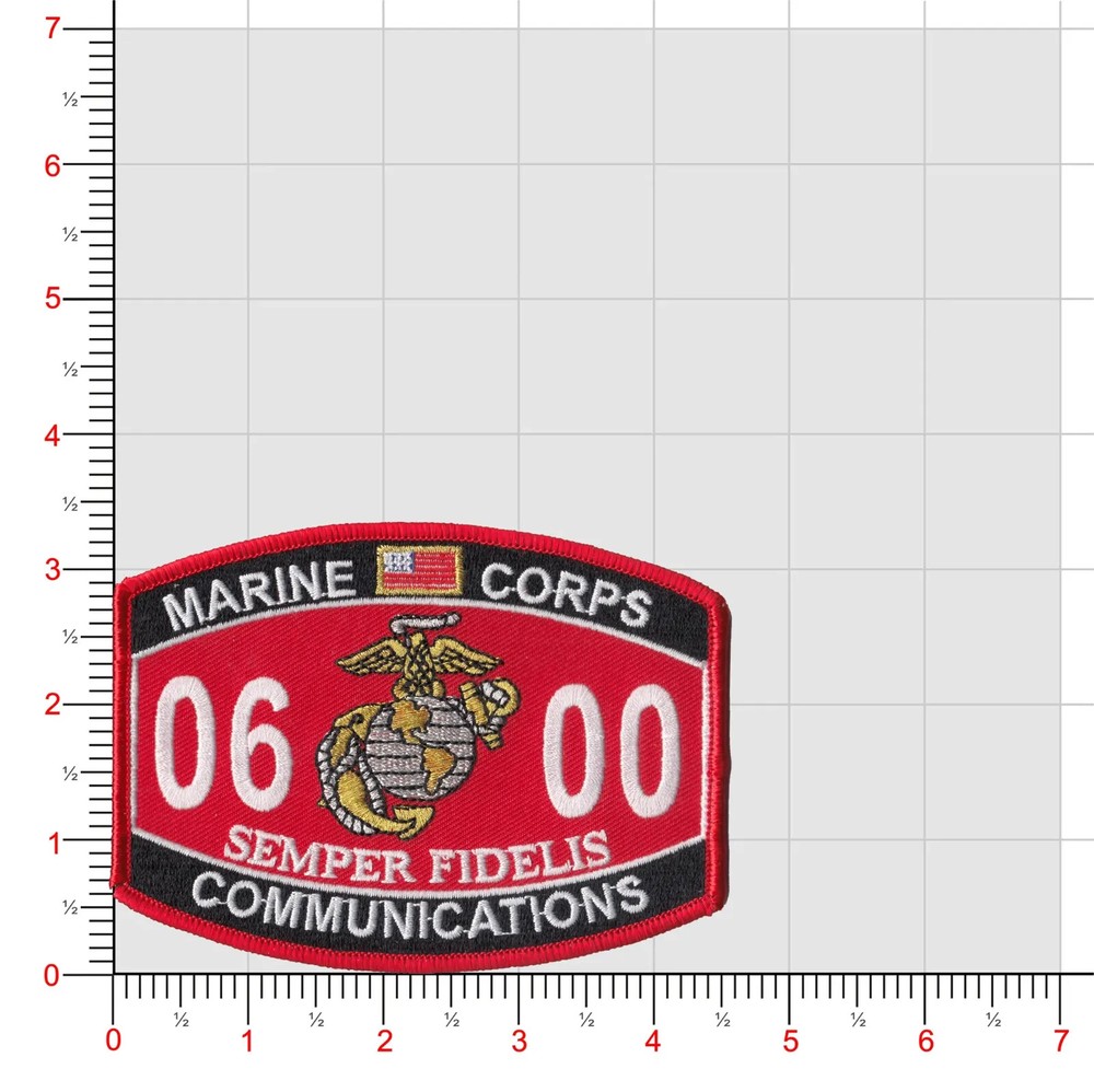 4.5" MARINE CORPS MOS 0600 COMMUNICATIONS EMBROIDERED PATCH