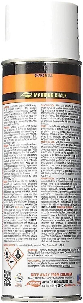Aervoe 215 White Marking Chalk Spray (12 Pack)