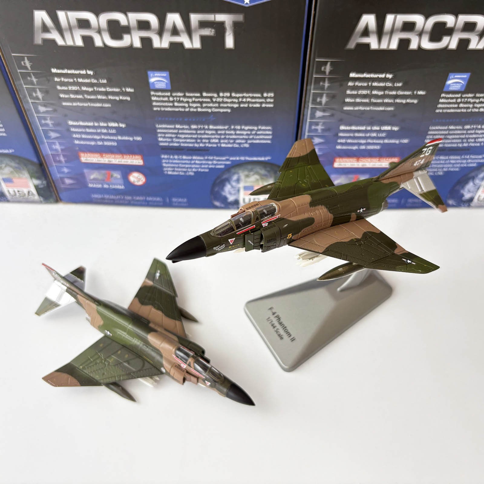 Brand New 14cm Diecast Alloy 1/144 USAF F-4 Phantom II Fighter Model Toy Gift