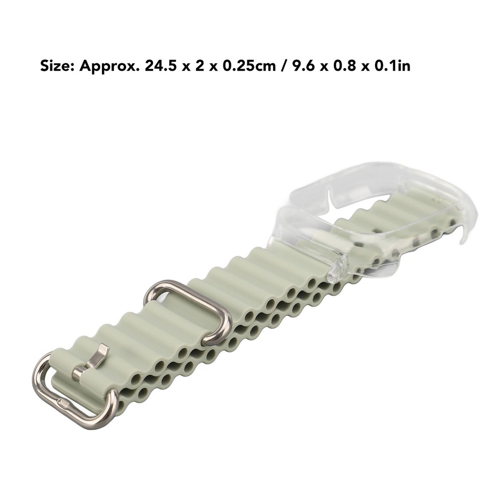 Silicone Replacement Wristband for with Transparent PC Frame Soft Strap