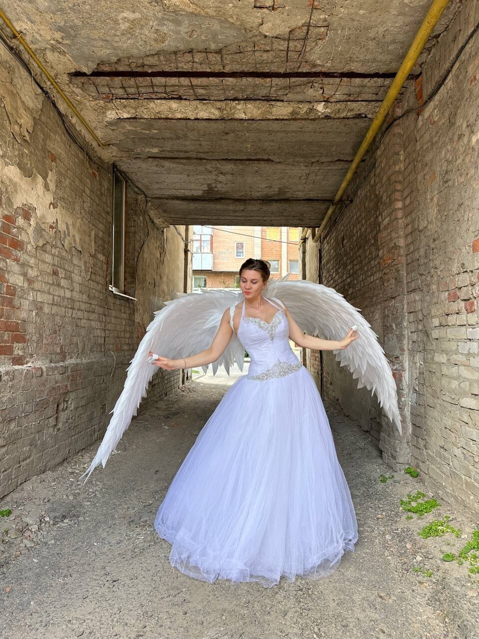 Cosplay White Costume Angel Wings Christmas White Festival Fantasy Sexy Props