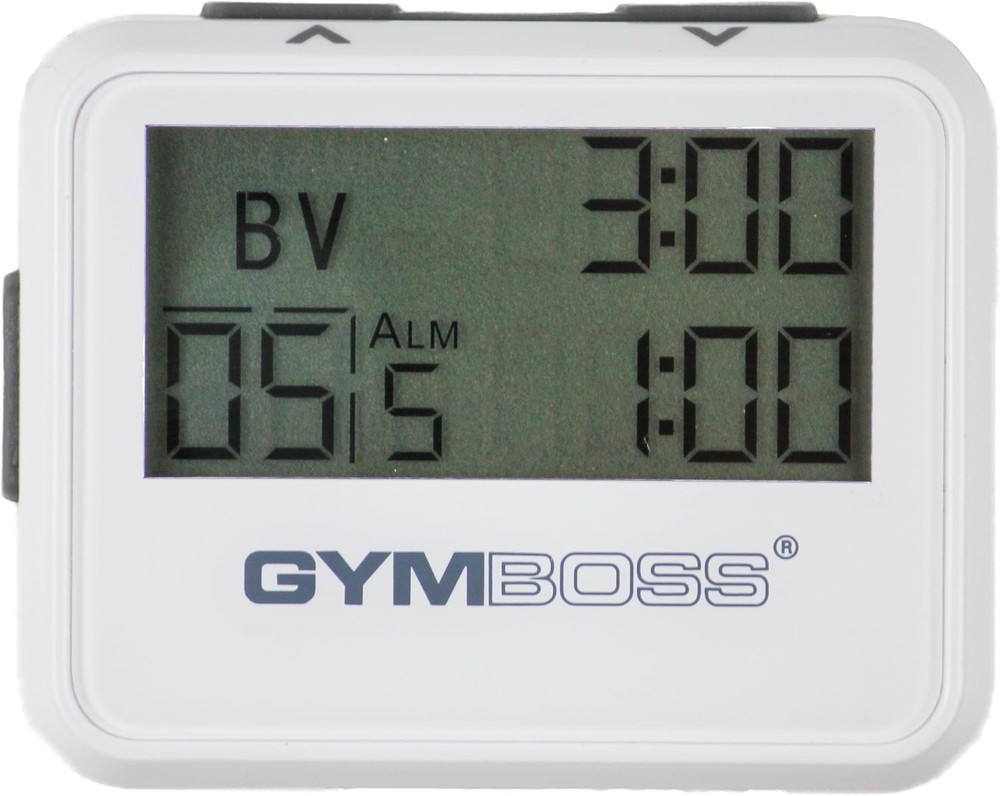 Gymboss Interval Timer and Stopwatch - White/Gray Gloss White / Gray