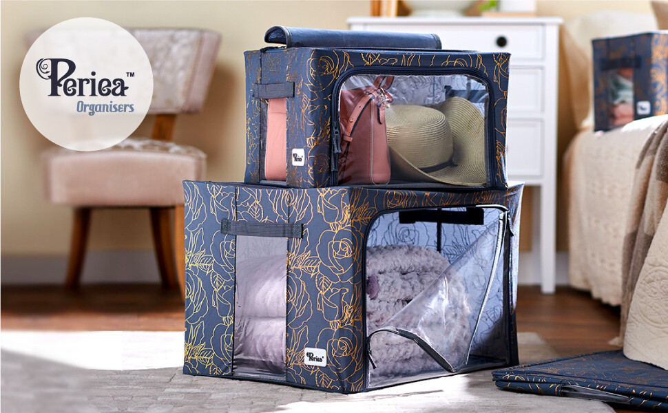 Periea Beau Clothes Storage Bag Steel Frame Underbed Box
