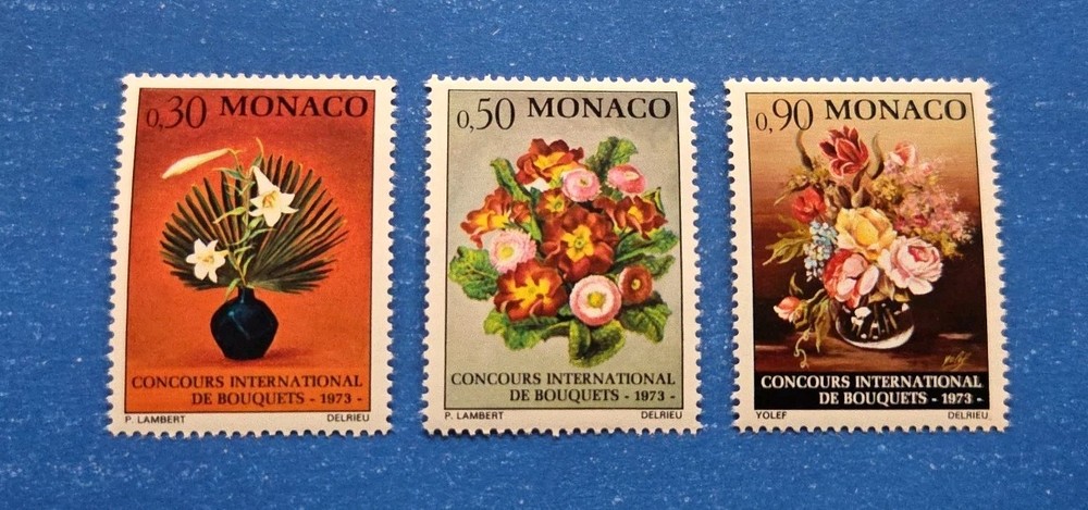 Monaco Stamps, Scott 846-848 Complete Set MNH