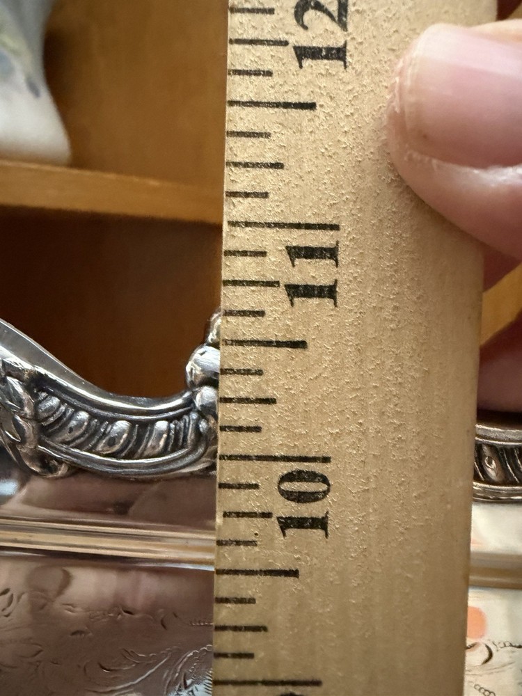 Poole Silverplate On Copper Old English Serving Footed Rectangular Tray 5031.