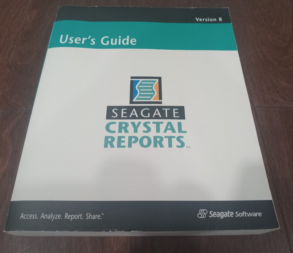 Sea gate Crystal Reports Version 8 Standard book only