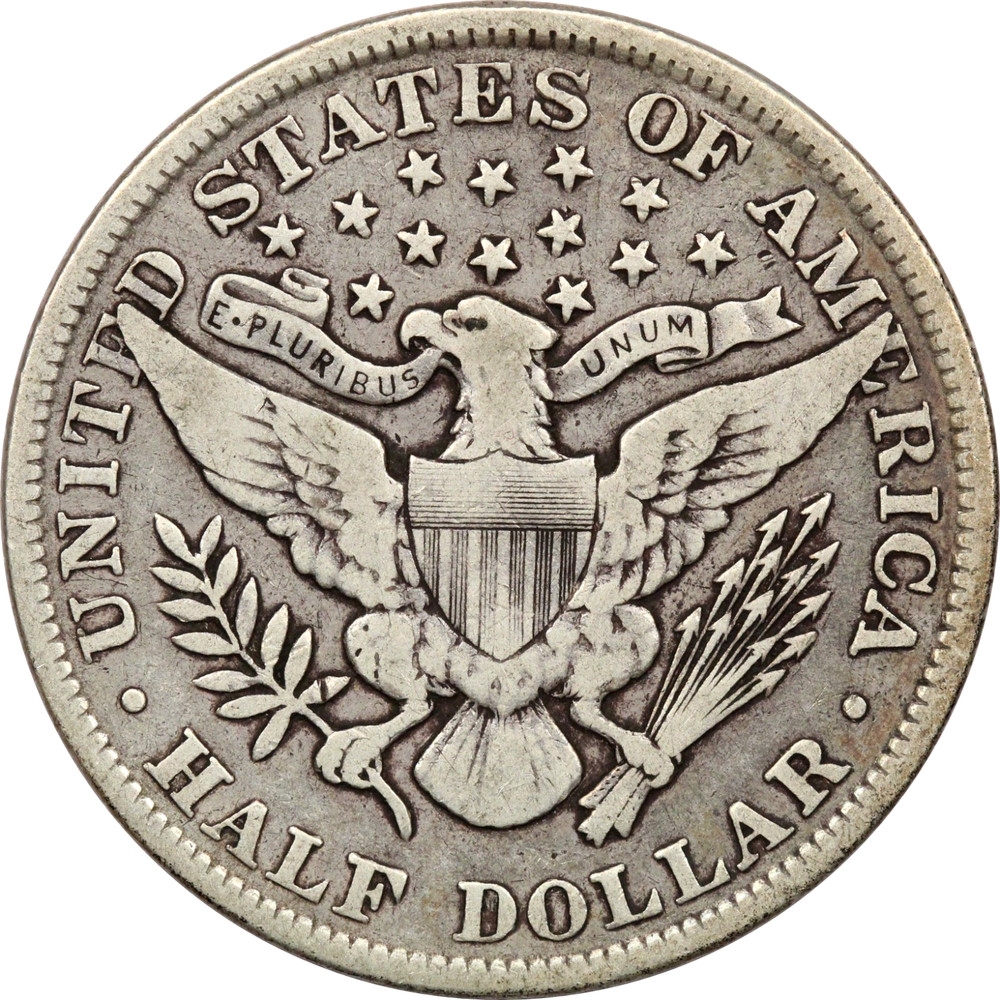 1901 Barber Half Dollar 50C, Very Fine VF