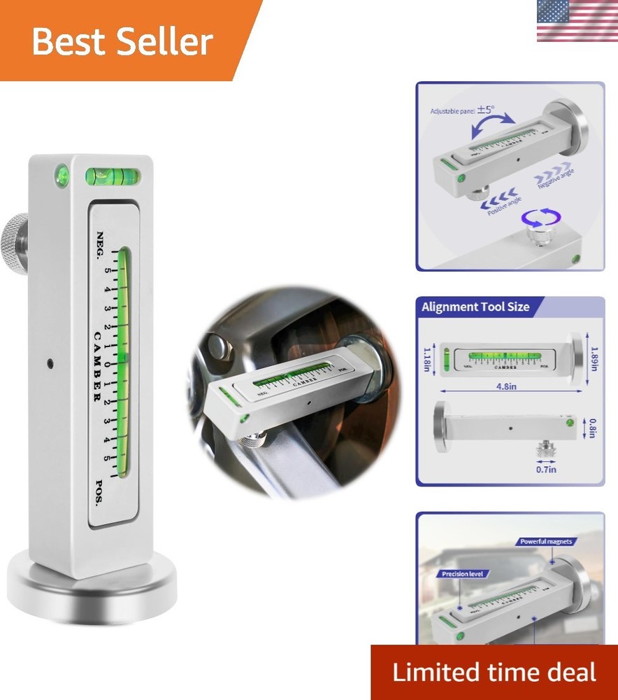 Professional Camber Alignment Gauge with Strong Magnet - 5° Range