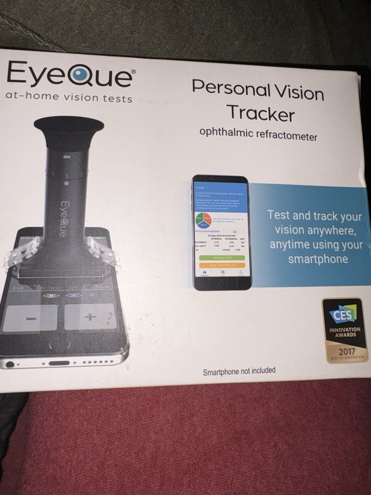 EyeQue Personal Vision Tracker Ophthalmic Refractometer Home Test Kit New