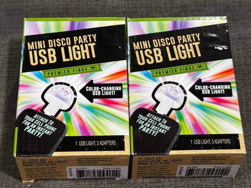 Mini Disco Party USB LIGHT SET OF 2