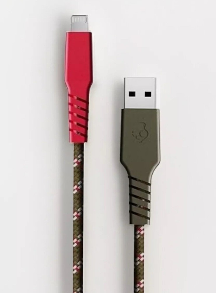Skullcandy 6ft Braided Lightning Cable – Fast Charging for iPhone/iPad/iPod