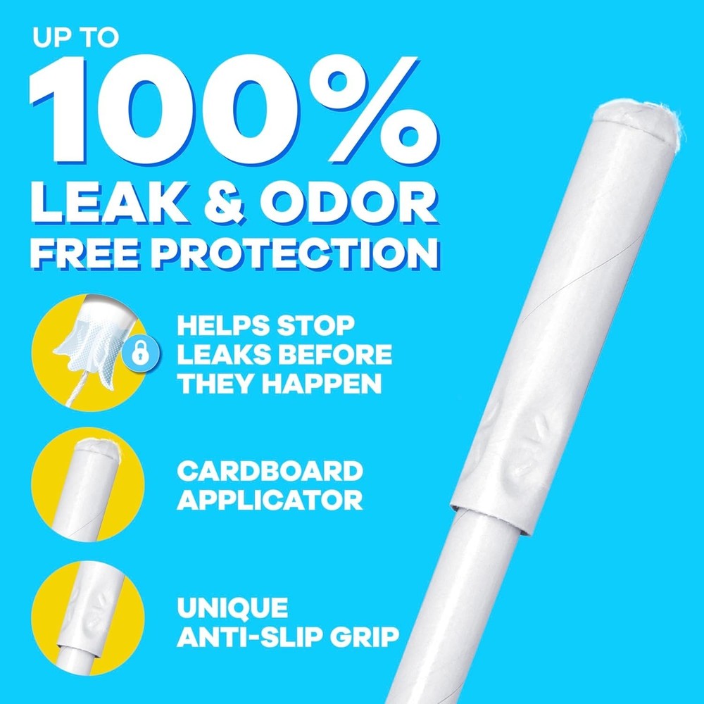 Tampons Super Plus Absorbency Cardboard Applicator Unscented 40 Count