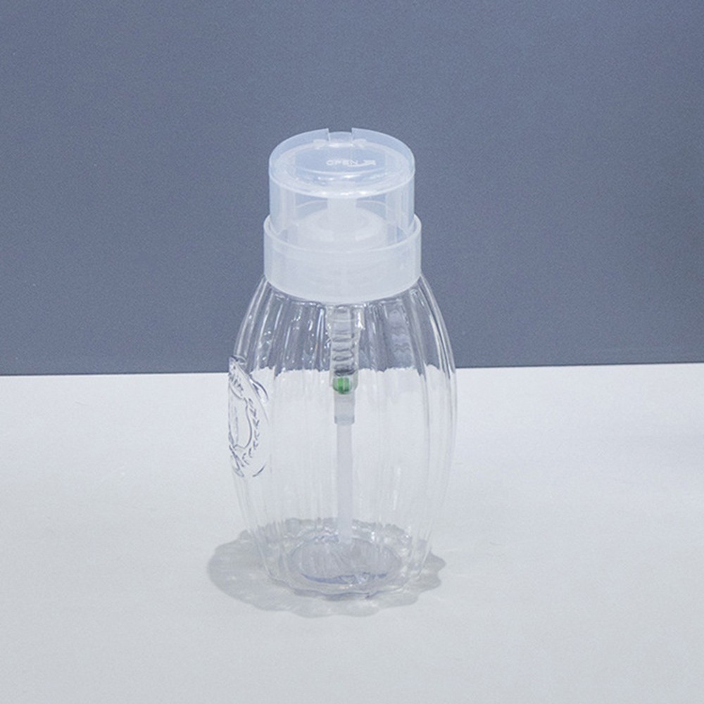 Press Pump Dispenser Nail Cleaner Container Reusable Refillable Bottle Plastic ∂
