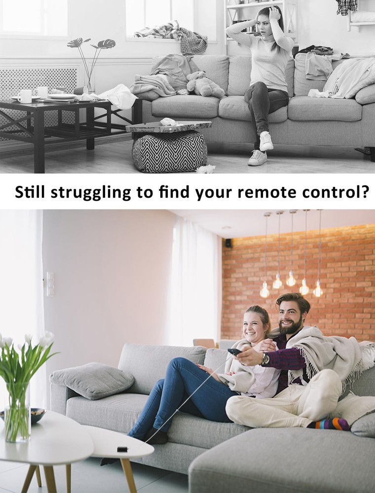 4Pack Remote Control Tether, 6.5 Ft Leash, Retractable Black