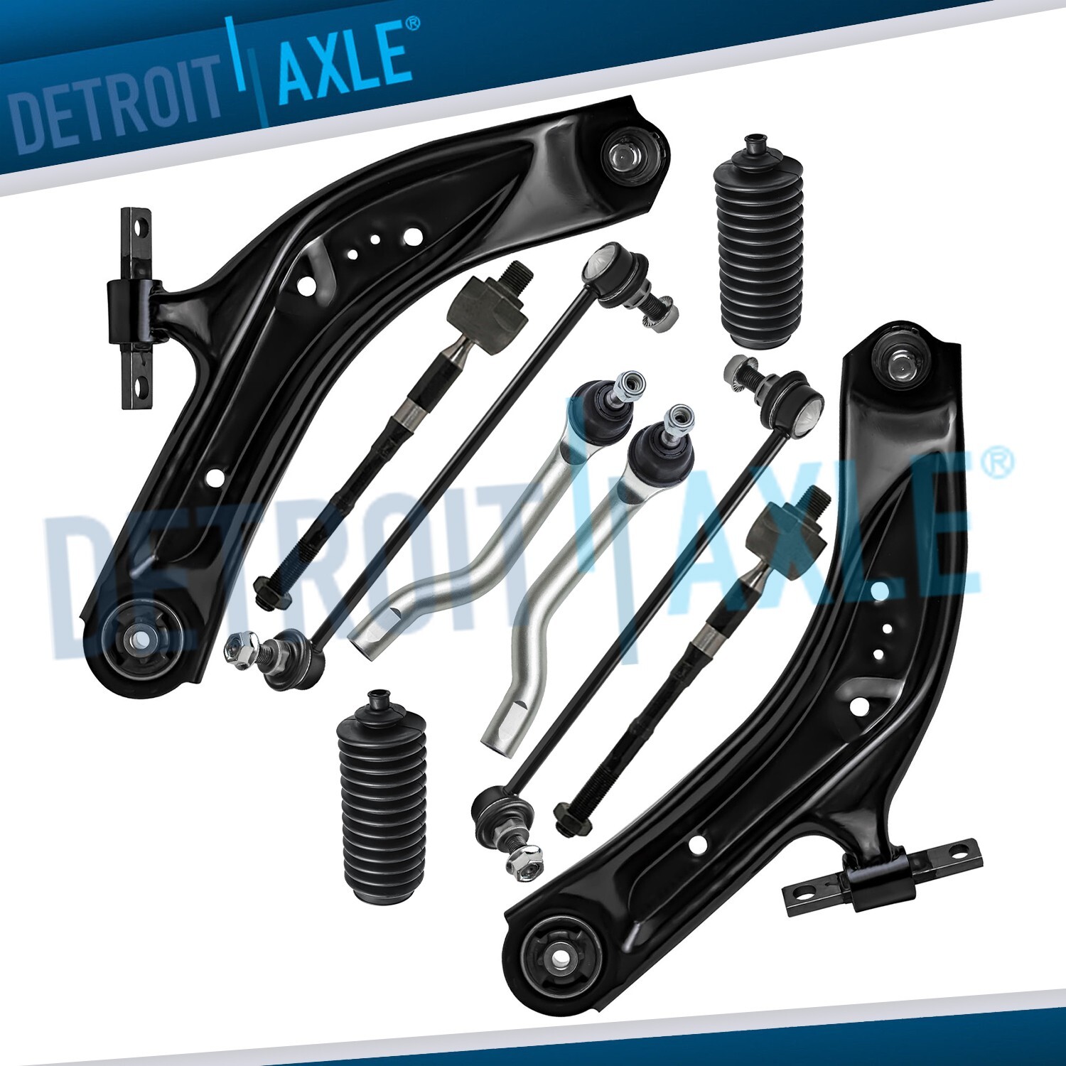 Front Lower Control Arms Sway Bar Tie Rods Boots for Nissan Rogue Sport Qashqai