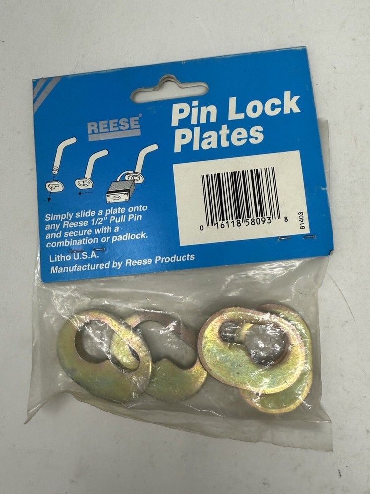 58093 Reese Pin Lock Plates for 1/2" Pull Pin