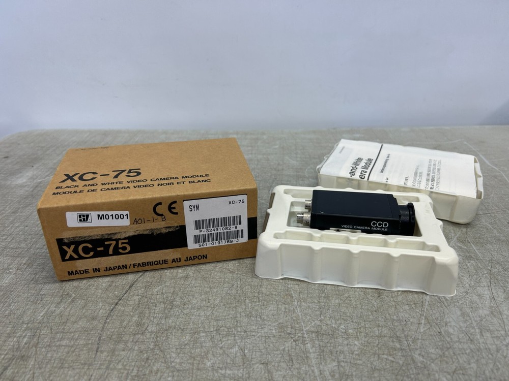 Sony XC-75 CCD industrial Video Camera Module, Black and White