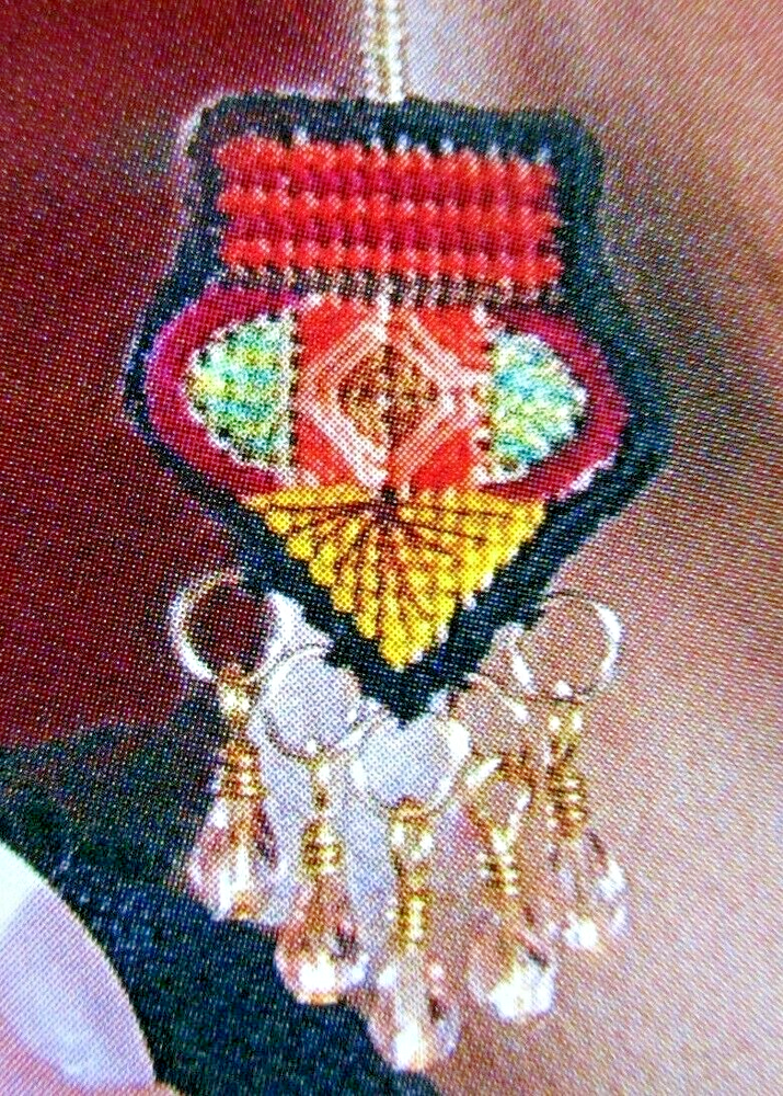 Rose Bouquet Soft Bright Jewels Cuff Earring Designs NEEDLEPOINT PATTERNS
