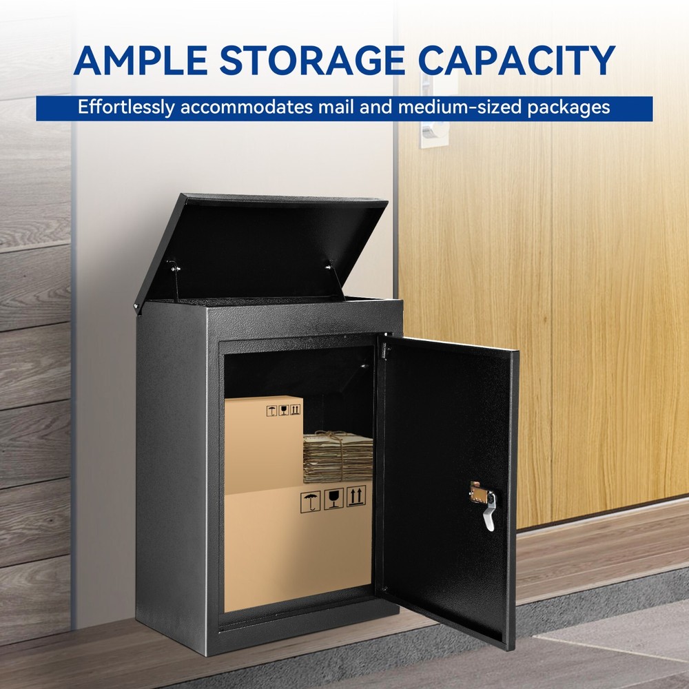 19.7x13.4x8.7'' Large Package Letter Delivery Boxes Coded Lock Office Wall Mount