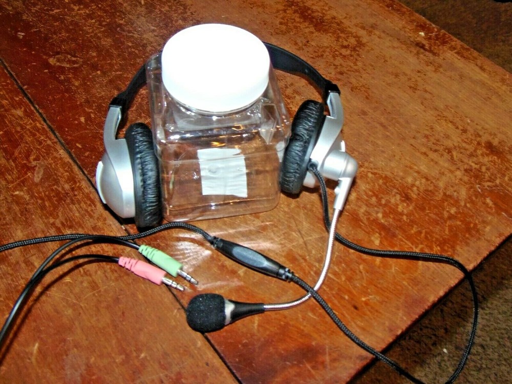 3.5mm Stereo Wired Headset with Mic Headphone Microphone-Laptop/Desktop   (2BX3)