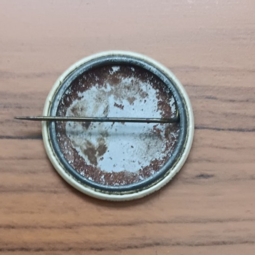 Victory with Vocational Education WWII Morse Code American Technical Pin Button