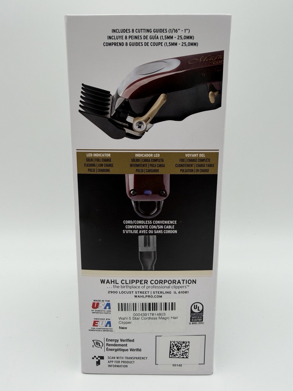 Wahl Professional 5-Star Cordless Magic Clip Hair Clipper 8148 FACTORY SEALED!!!