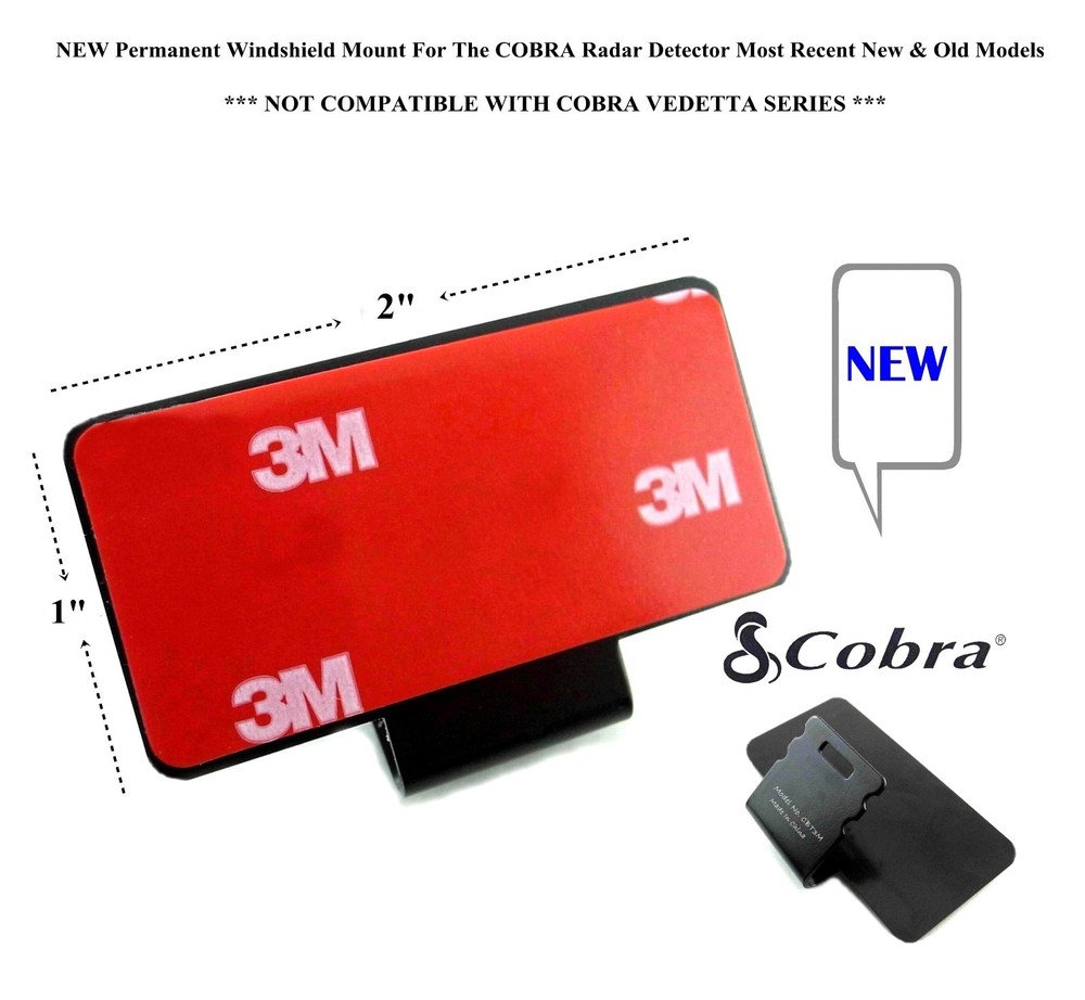 1 Nice Permanent Windshield Mount Bracket Good For The Cobra Radar Detectors