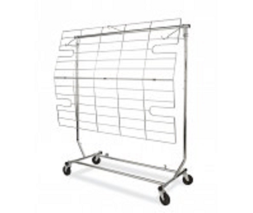 Only Hangers Salesman Rolling Rack + Screen