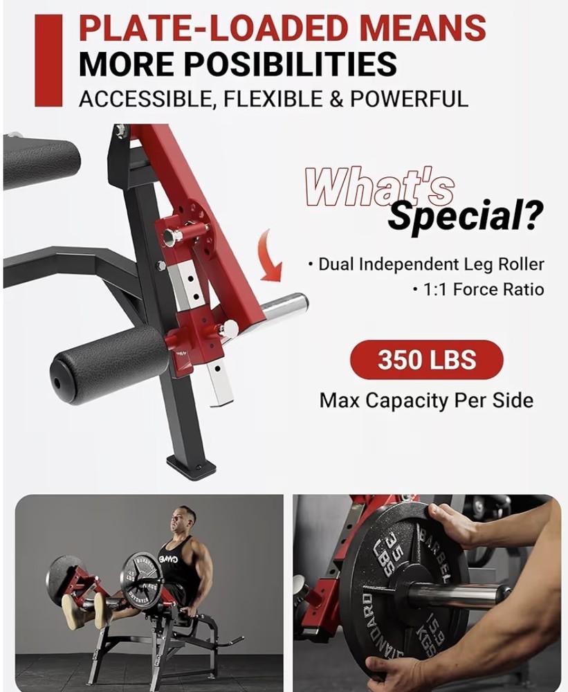 HEAVY DUTY Single Leg Extension Isolate Lying Leg Curl Machine WE SHIP OVERSEAS