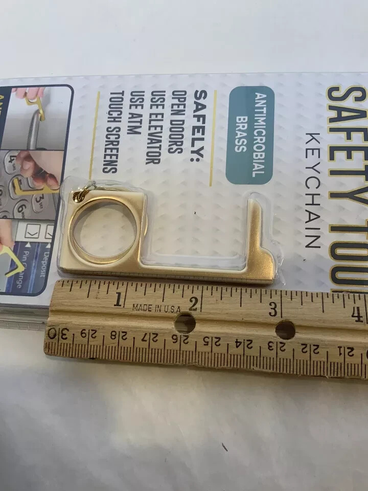 No Touch Key Antimicrobial Door Opener Hook Keychain Tool to Avoid Germs