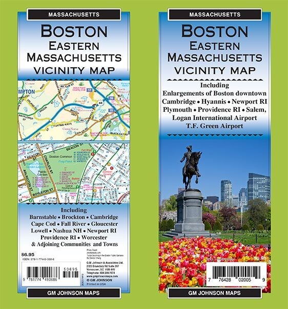 Boston & Eastern Massachusetts, Vicinity Map by GMJ Maps