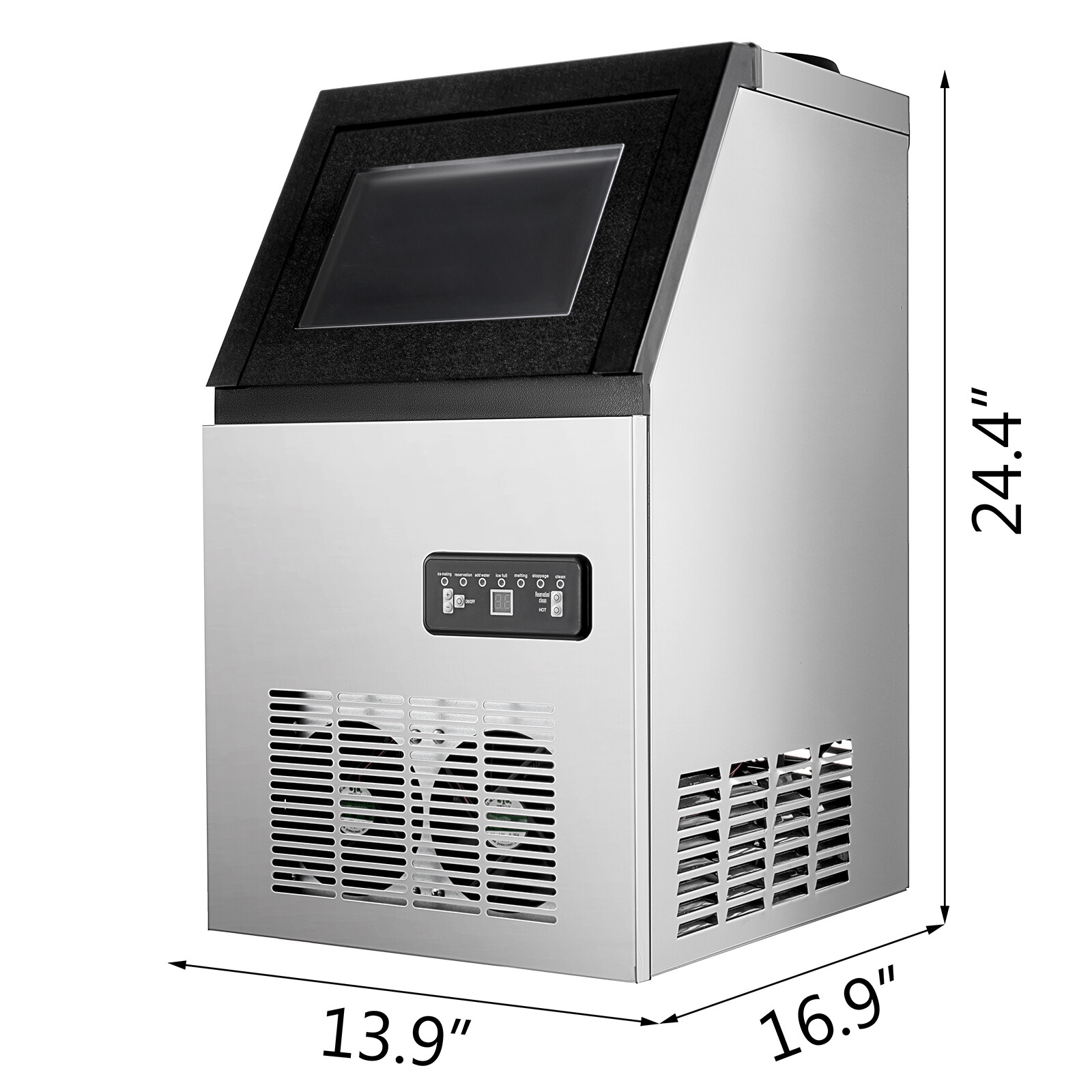150LB Built-In Commercial Ice Maker Stainless Undercounter Ice Cube Machine