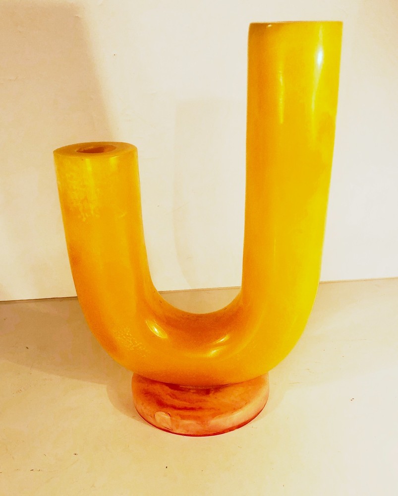 Vintage Butterscotch Bakelite Candle Holder Nice!