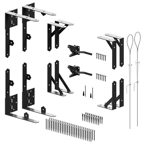 Gate Corner Brace Bracket Anti Sag Gate Frame Kit with Self-Locking Gate 2