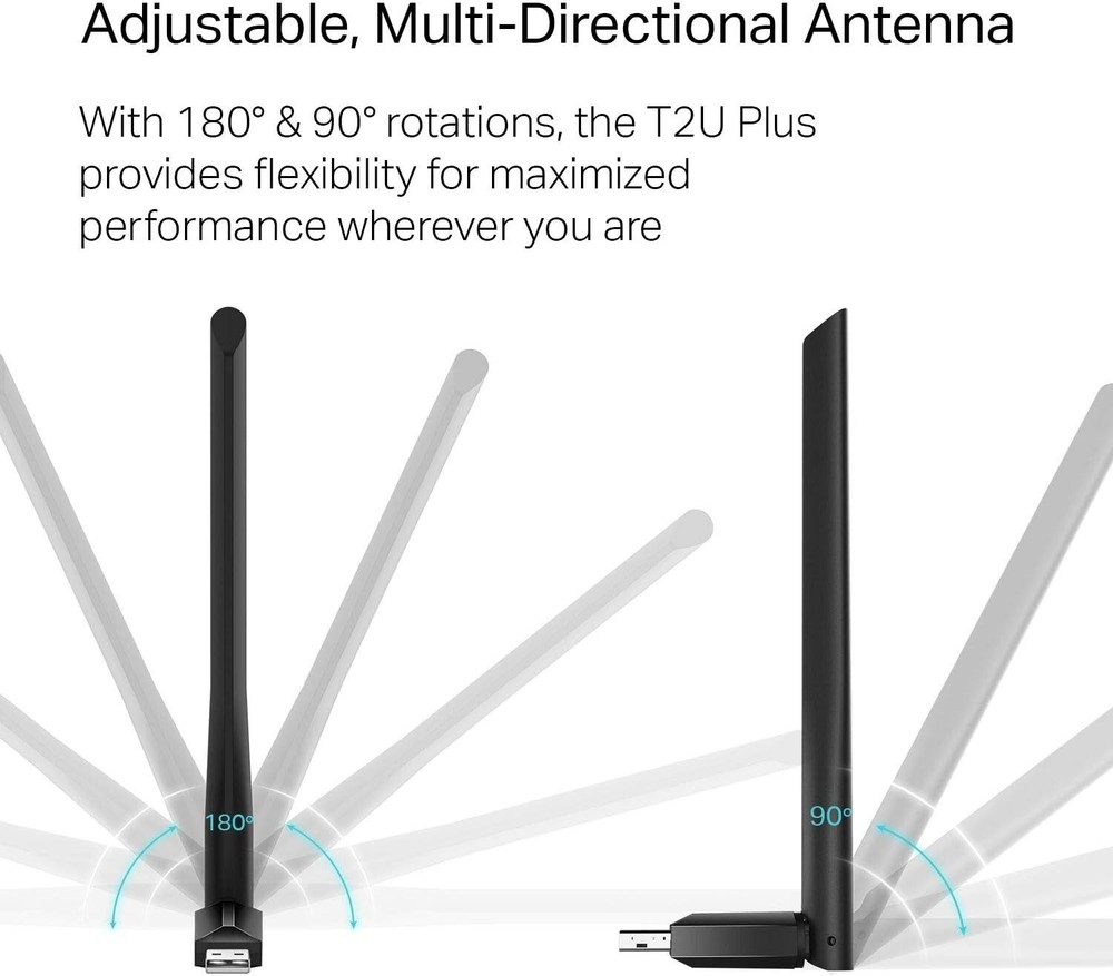 TP-Link AC600 USB WiFi Adapter for PC (Archer T2U Plus) Wireless Net Adapter