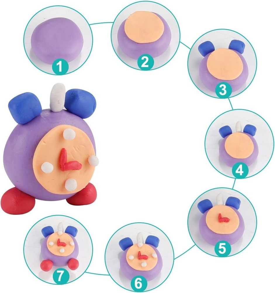 Versatile Polymer Clay Starter Kit - 24 Colors, Sculpting Tools & Guide Included