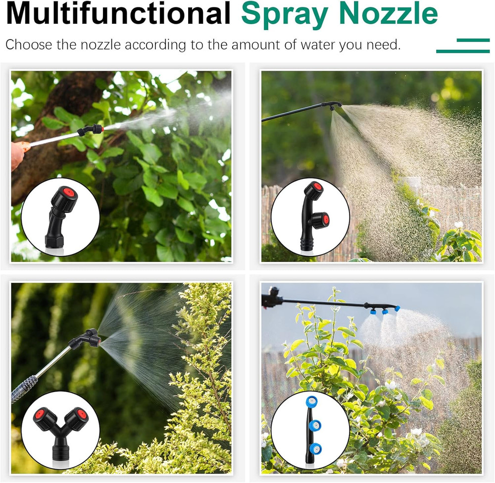 9 Pieces Spray Nozzle Tips Multifunctional Spray Combination Adjustable Nozzl...