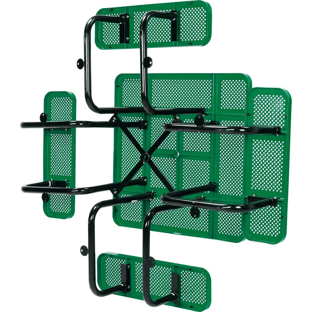 Global Industrial 46" Square Picnic Table Surface Mount Green