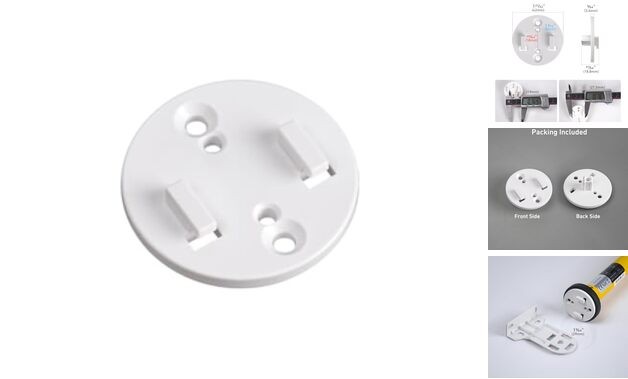 s Adapter Plate (2-Pack), White - Mounting Plates for 2 Ribs for 38mm tube
