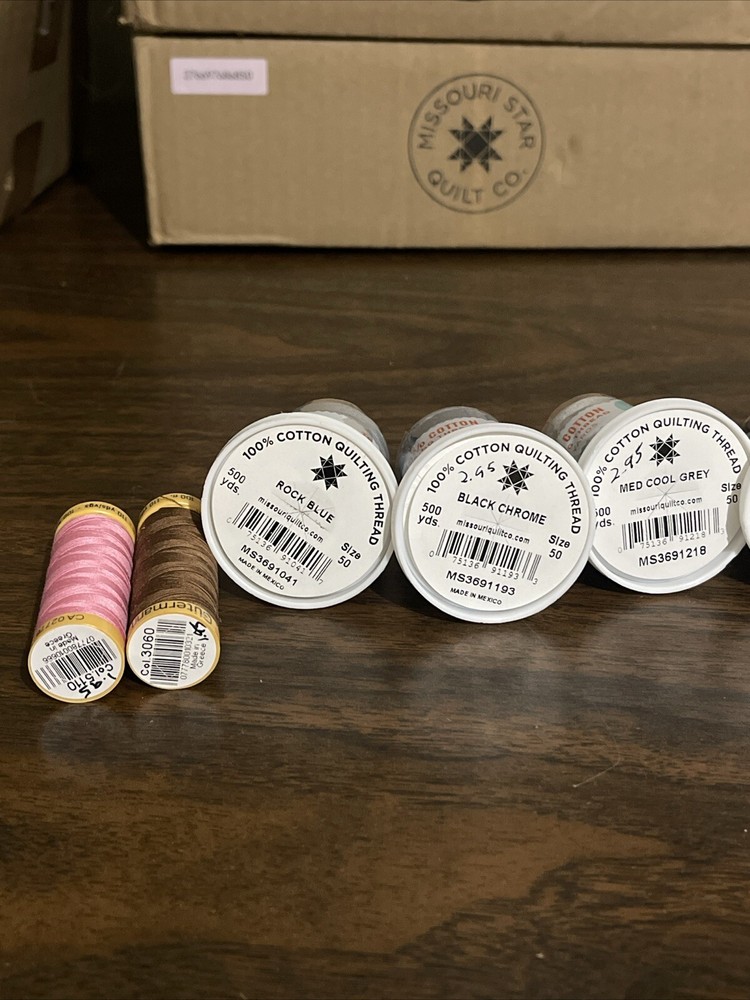 Fabric For Quilting Squares Metallic Yardage Panel Thread Bundle Lot