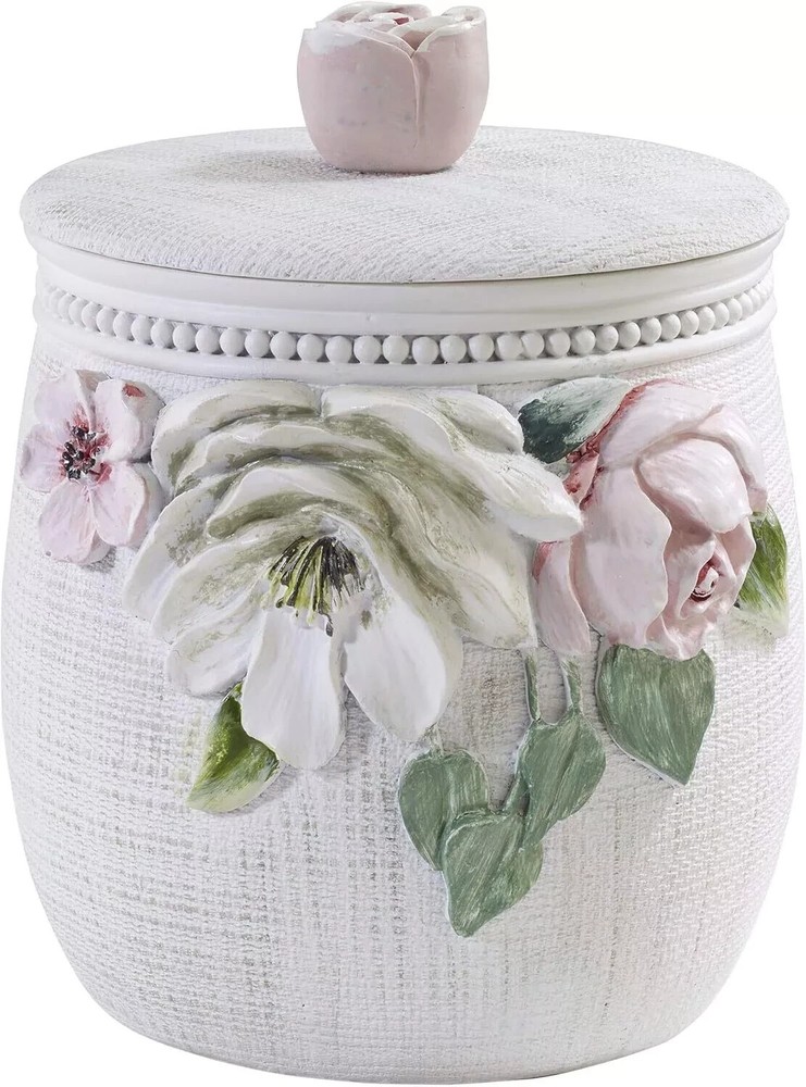 Avanti Linens - Covered Jar, Guest Bathroom Essentials, Multicolor